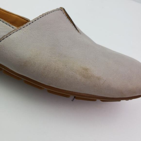 Born Sebra Womens Size 11 Gray Leather Slip On Casual Comfort Loafer Shoes - Picture 9 of 14